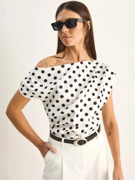 Bianco Lucci Bluza Blusen črna bela