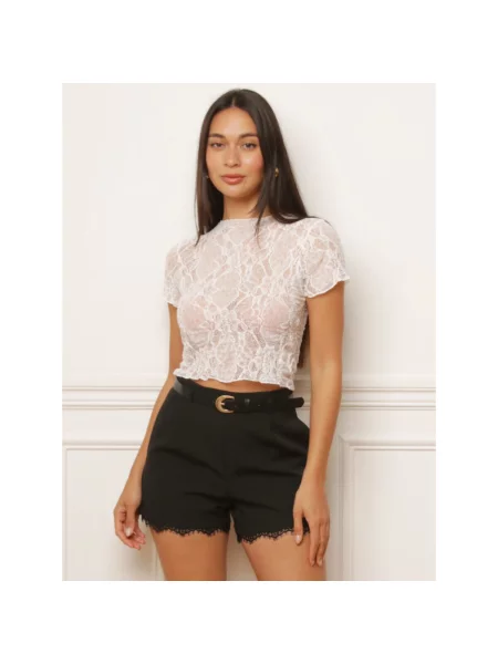 Top La Modeuse alb