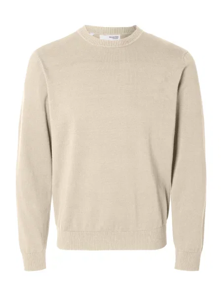 SELECTED Pulover SLHKRIS svetlo bež