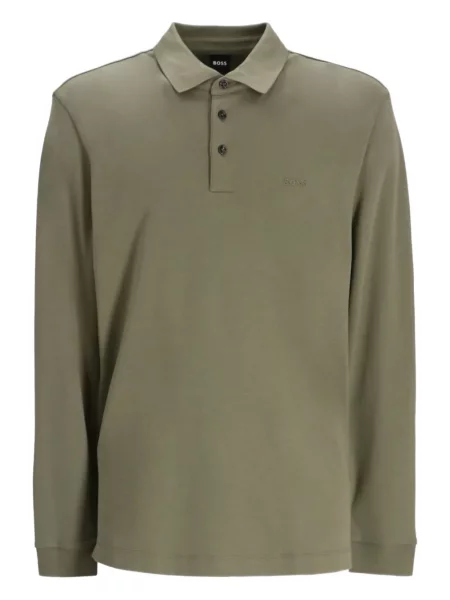 Lung tricou polo Boss verde