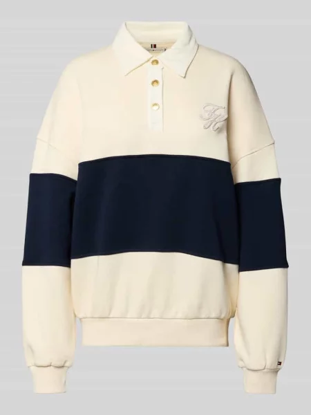 Bluza o kroju relaxed fit z mieszanki bawełny Tommy Hilfiger biała