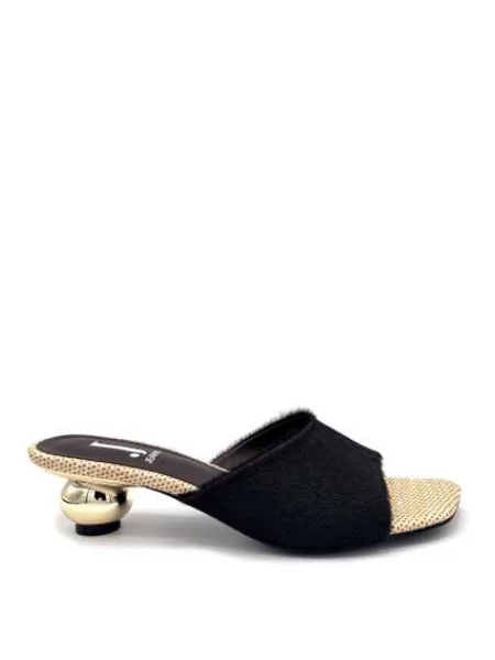 Klapki mules Jeannot skórzane czarne
