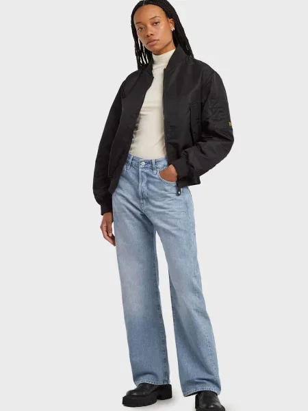 Джинси бойфренди G-star Raw блакитні