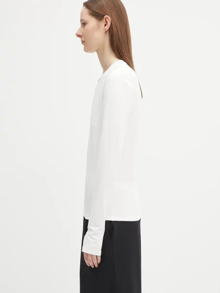 Лонгслів Pangaia Cotton-Stretch Long-Sleeved Top білий