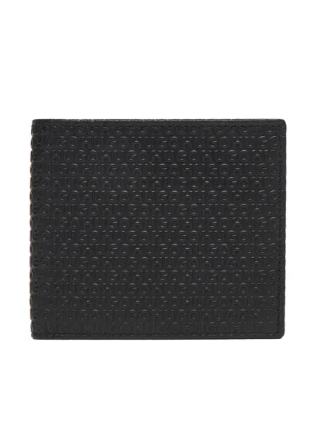 HUGO portofel de piele Coin MG negru