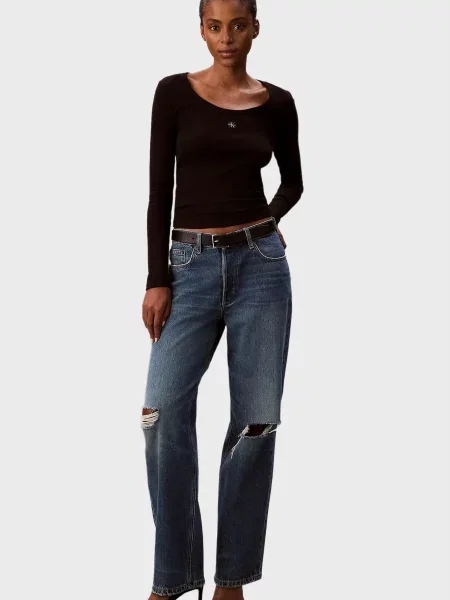 Лонгслив Calvin Klein Jeans черный