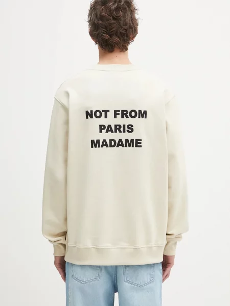 Кофта Drôle de Monsieur з принтом Le Sweatshirt Slogan бежевий