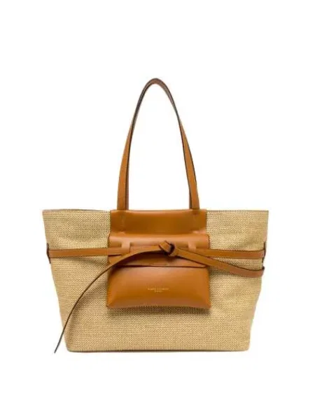 Shopperka Gianni Chiarini skórzana beżowa