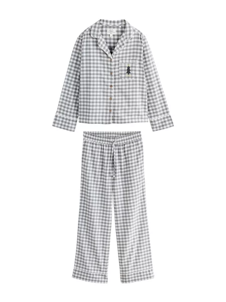 Next Pijama gri închis alb