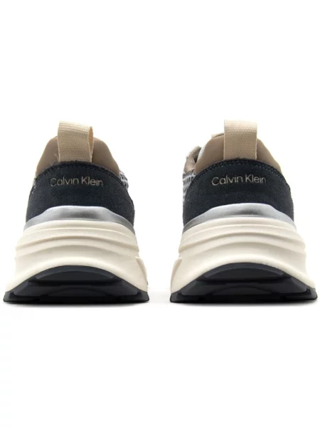 Šnurovacie čipkované tenisky Calvin Klein Jeans sivá