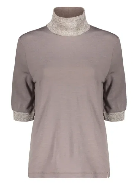 Krótki top Herno brązowy