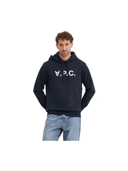 Bluza z kapturem A.p.c. niebieska