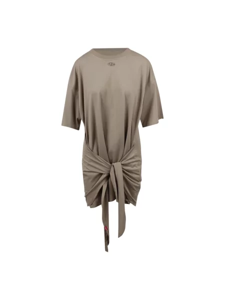 Sukienka koszulowa Diesel garniturowa beżowa