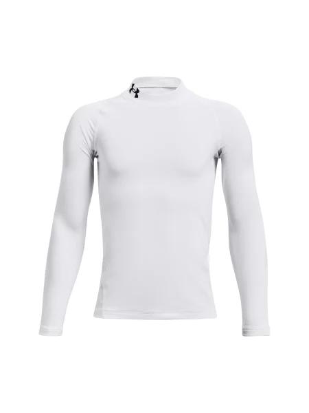 Chlapecké hřejivé tričko Under Armour Sportstyle CG Armour Mock LS bílé