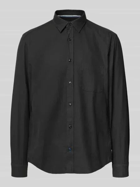Koszula casualowa o kroju slim fit z kołnierzykiem typu kent Olymp Level 5 czarna