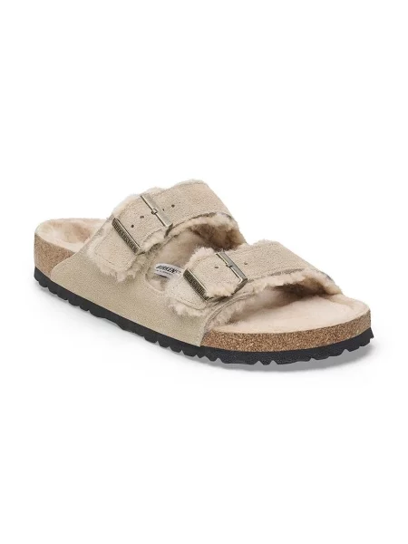 Birkenstock Замшеві шльопанці Arizona Shearling