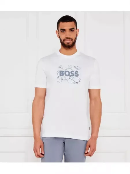 BOSS ORANGE Tricou Te_logospace alb