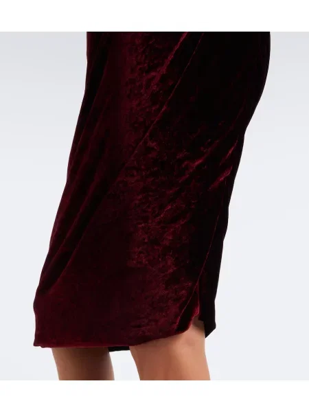 Rochie midi Vivienne Westwood de catifea drapată cu chihlimbar