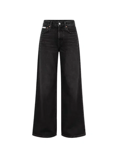 Blugi cu picior larg Calvin Klein negru