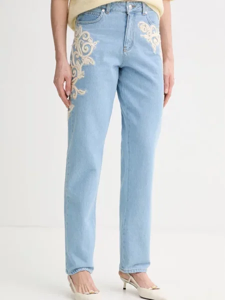 ERMANNO Firenze jeansy mom fit niebieskie