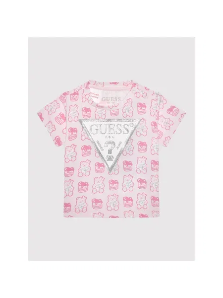 Guess T-shirt Regular Fit ružičasta