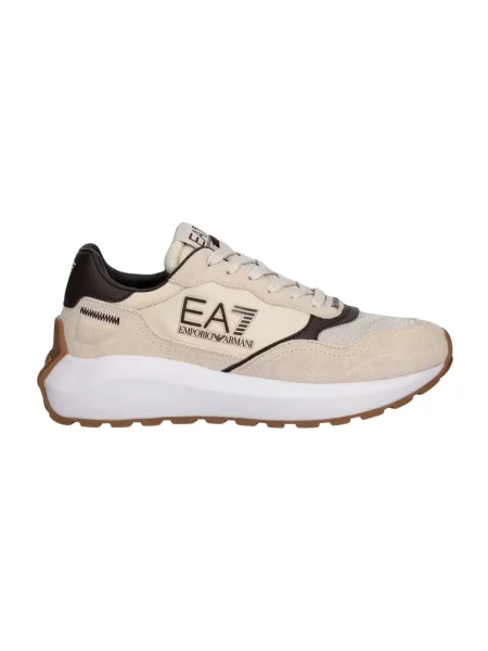 Sneakersy Emporio Armani Ea7 zamszowe beżowe