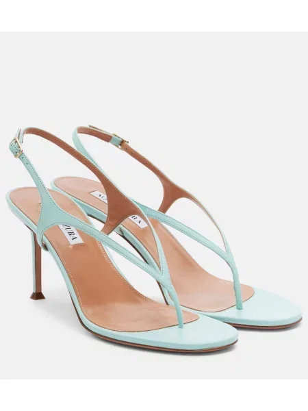 Bikini Aquazzura skórzany niebieski