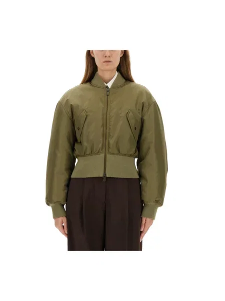 Krótki kurtka bomber Saint Laurent zielony