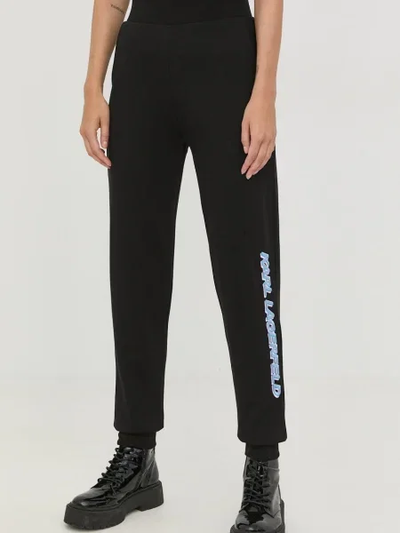 Karl Lagerfeld pantaloni de trening din femei negru