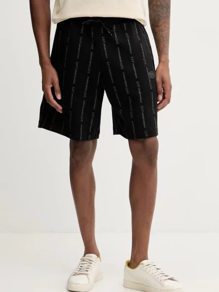 Emporio Armani pantaloni scurți de trening bărbați cu negru