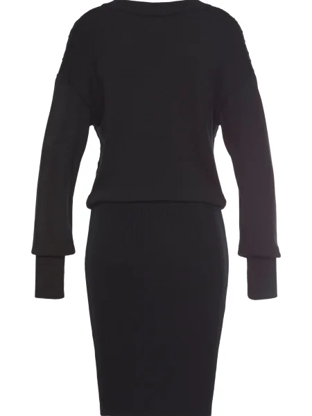 LASCANA Rochie tricotat negru