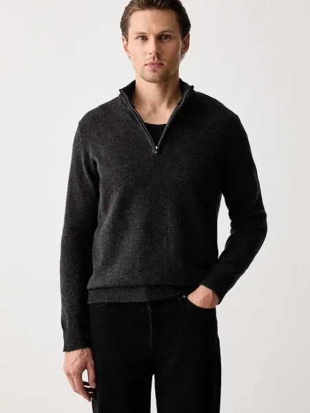 Hackett London pulover pentru bărbați din lână gri