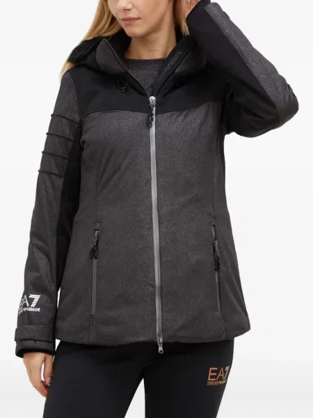 Geacă Ea7 Emporio Armani cu glugă negru
