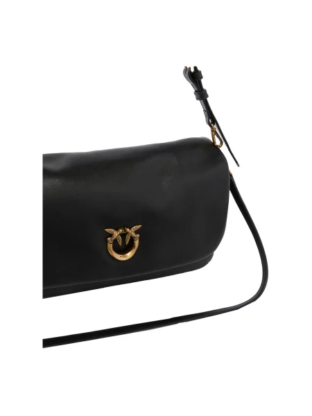 Pinko De piele geantă pe umăr CLICK SOFT negru