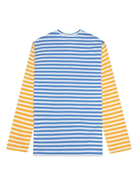 Tricou Comme Des Garcons Play cu dungi albastru