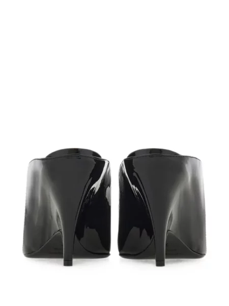 Papuci tip mules Ferragamo cu pană negru