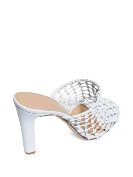 Papuci tip mules Ferragamo alb