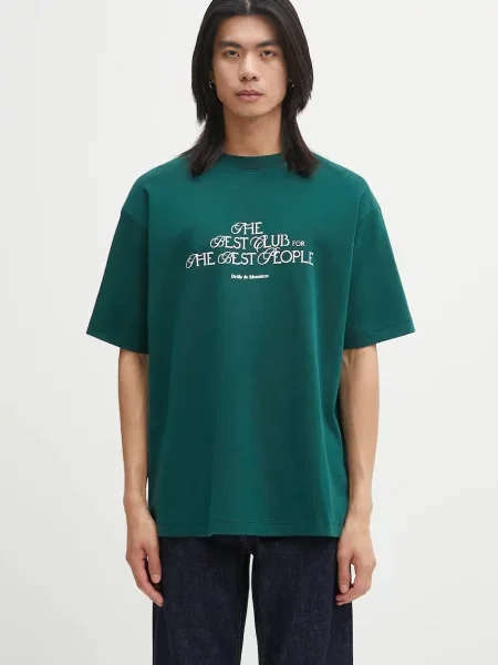 Kratka majica Drôle de Monsieur Le T-shirt "The Best Club" zelena