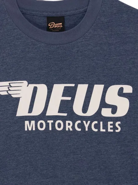 Tricou Deus Ex Machina cu imagine albastru