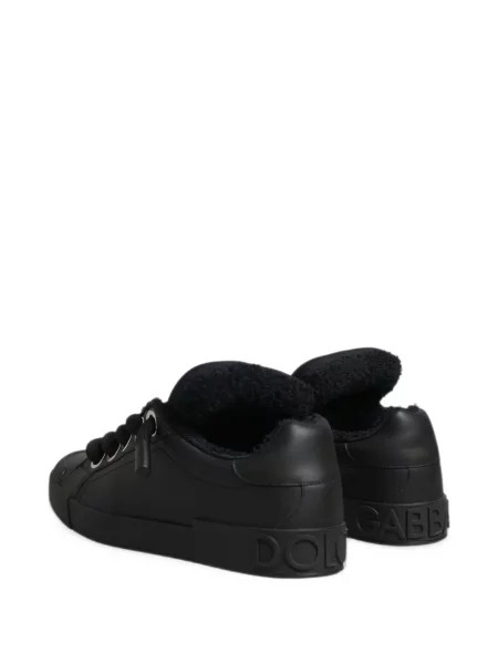 Kožené tenisky Dolce & Gabbana Portofino černé