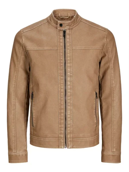 JACK & JONES Prechodná bunda svetlohnedá