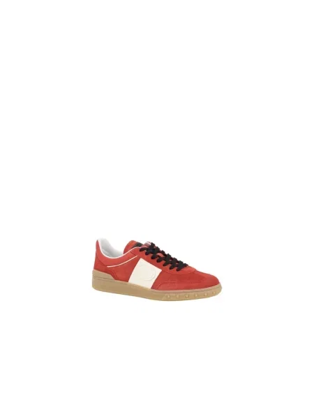 Sneakersy Valentino Garavani zamszowe z logo czerwone