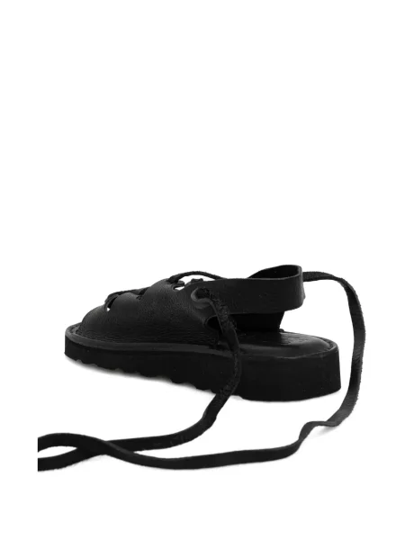 Sandale Fracap cu șireturi din piele negru