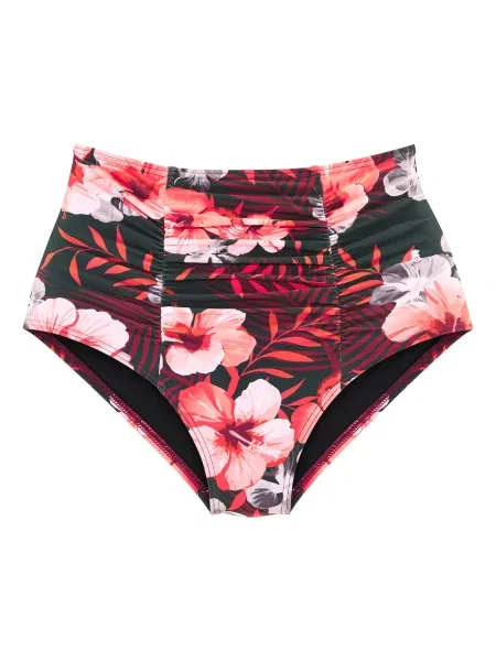 LASCANA Slip costum de baie închis / corai / portocaliu deschis / rubiniu verde