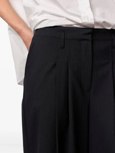Pantaloni Herskind cu dungi plisate albastru