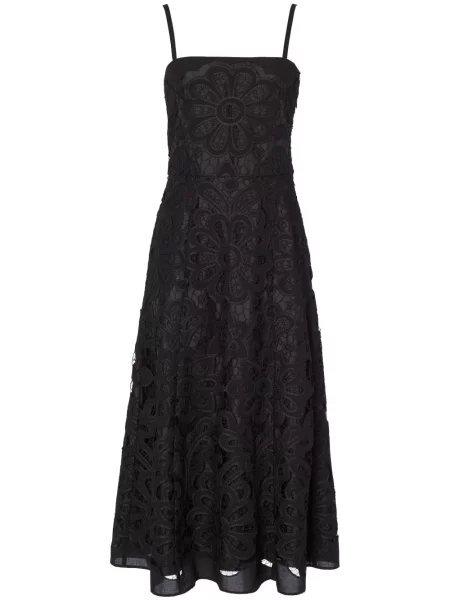 Rochie midi Temperley London până la genunchi de costum negru