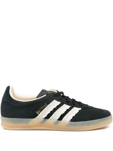 Sneakerși Adidas Gazelle din piele de căprioară cu dungi negru