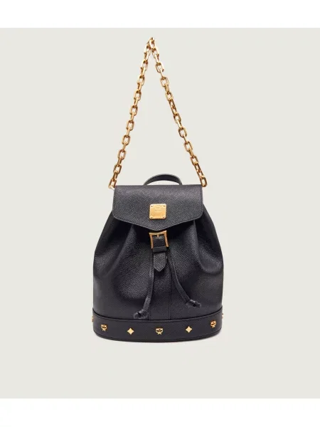 MCM De piele rucsac/geantă Aren negru