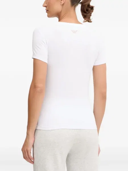 Μπλούζα Ea7 Emporio Armani με καρφιά λευκό
