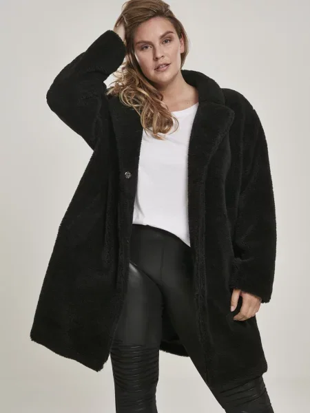 Urban Classics Přechodný kabát Sherpa' černá